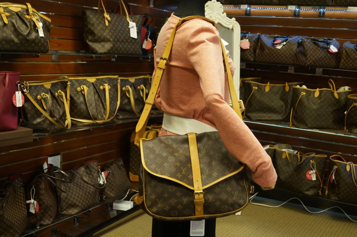 LOUIS VUITTON Monogram Saumur 35 Shoulder Bag