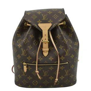 LOUIS VUITTON Montsouris PM Monogram Canvas Backpack Brown