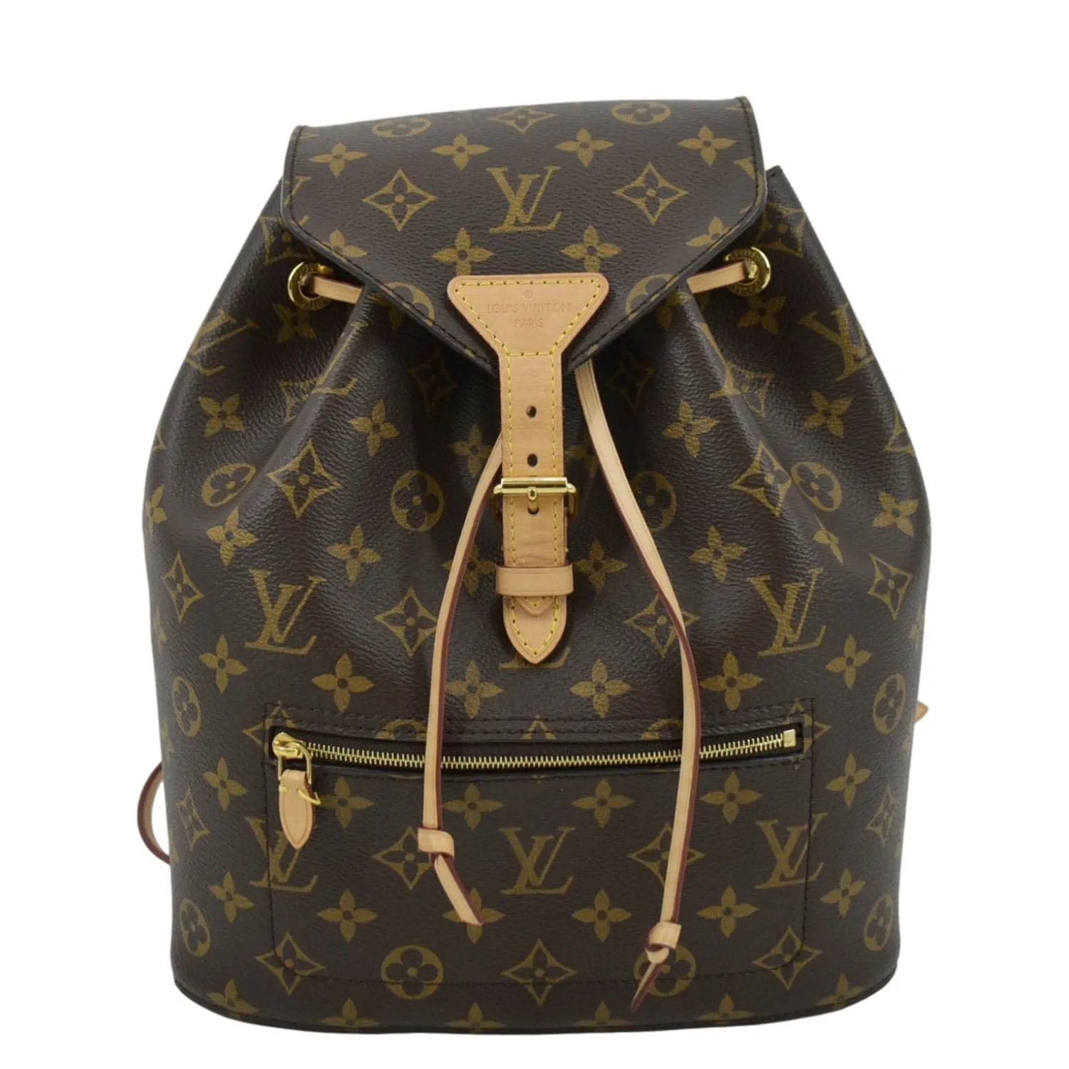 LOUIS VUITTON Montsouris PM Monogram Canvas Backpack Brown