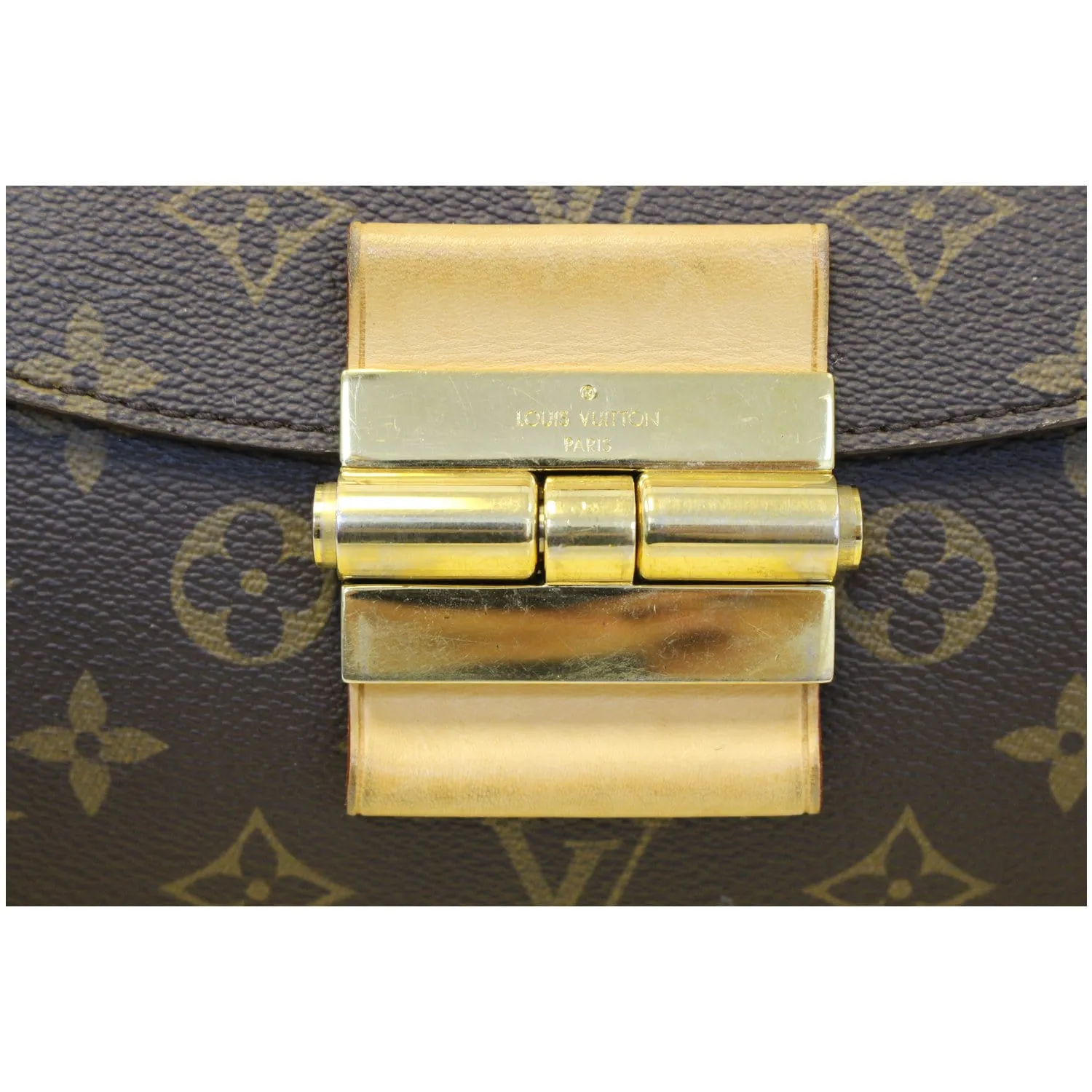 LOUIS VUITTON Olympe Camel Monogram Canvas Satchel Shoulder Bag