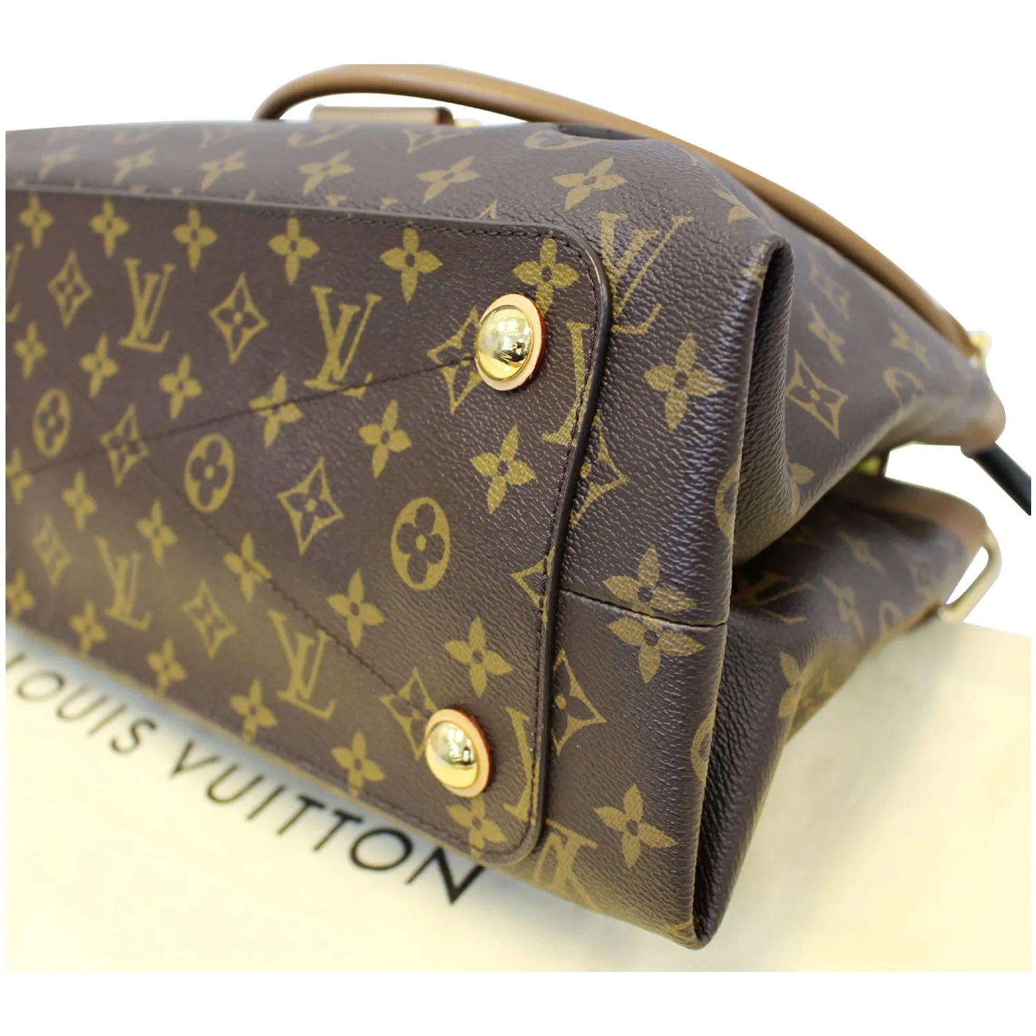 LOUIS VUITTON Olympe Camel Monogram Canvas Satchel Shoulder Bag
