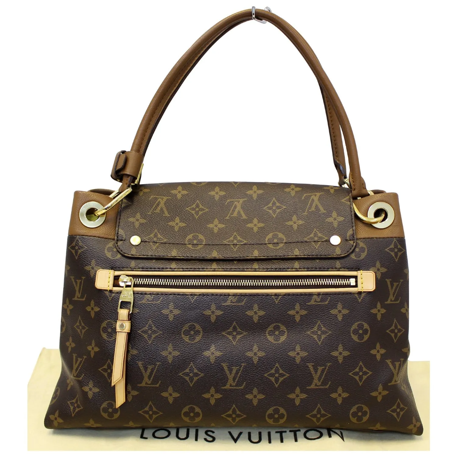LOUIS VUITTON Olympe Camel Monogram Canvas Satchel Shoulder Bag