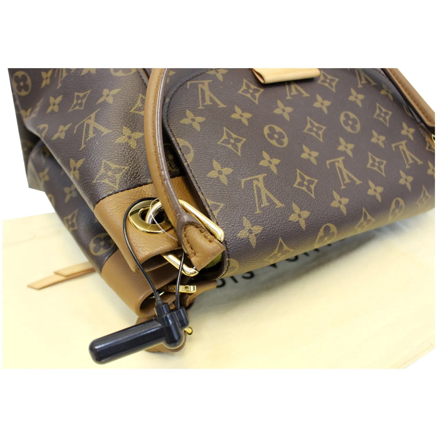 LOUIS VUITTON Olympe Camel Monogram Canvas Satchel Shoulder Bag