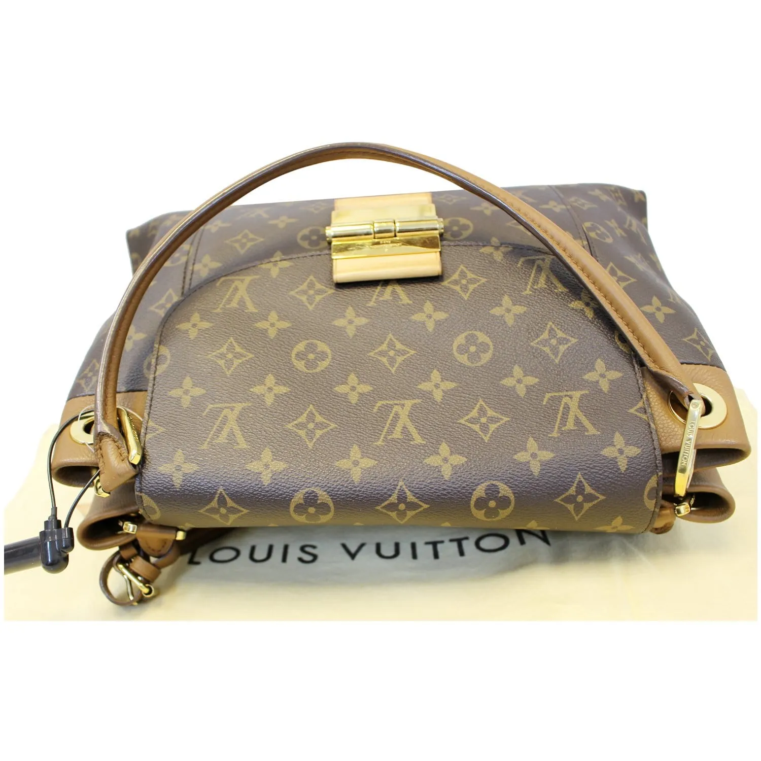 LOUIS VUITTON Olympe Camel Monogram Canvas Satchel Shoulder Bag
