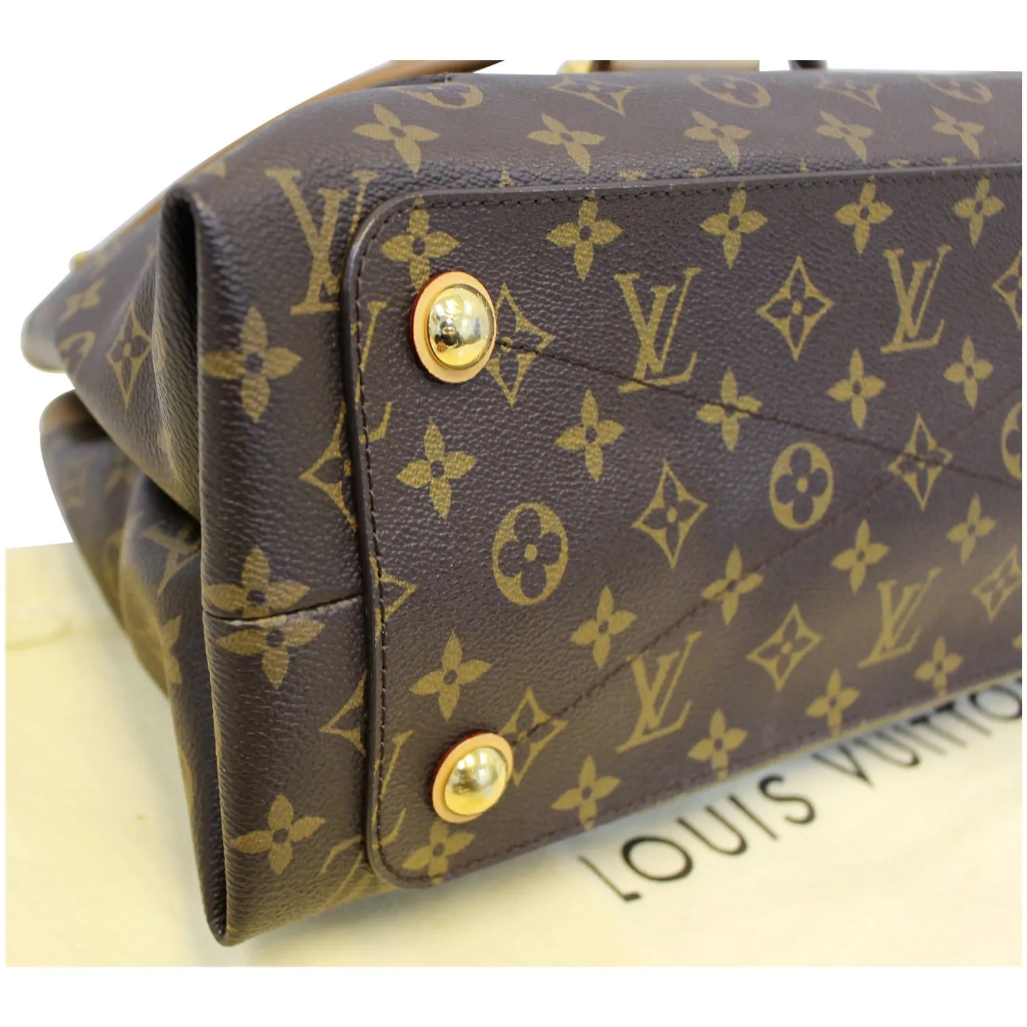 LOUIS VUITTON Olympe Camel Monogram Canvas Satchel Shoulder Bag