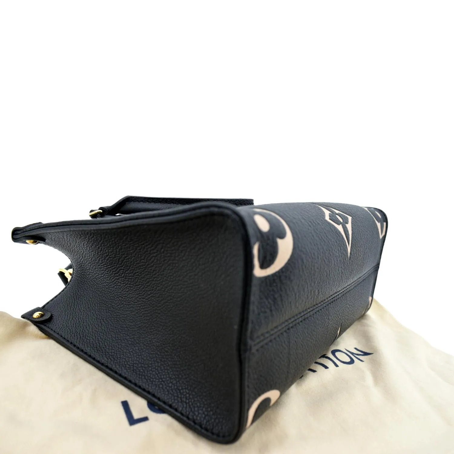 LOUIS VUITTON Onthego PM Bicolor Monogram Empreinte Shoulder Bag Black
