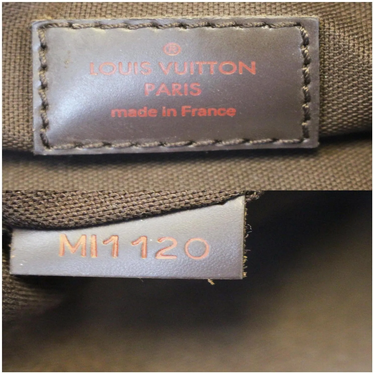 LOUIS VUITTON Pochette Bosphore Damier Ebene Crossbody Bag Brown