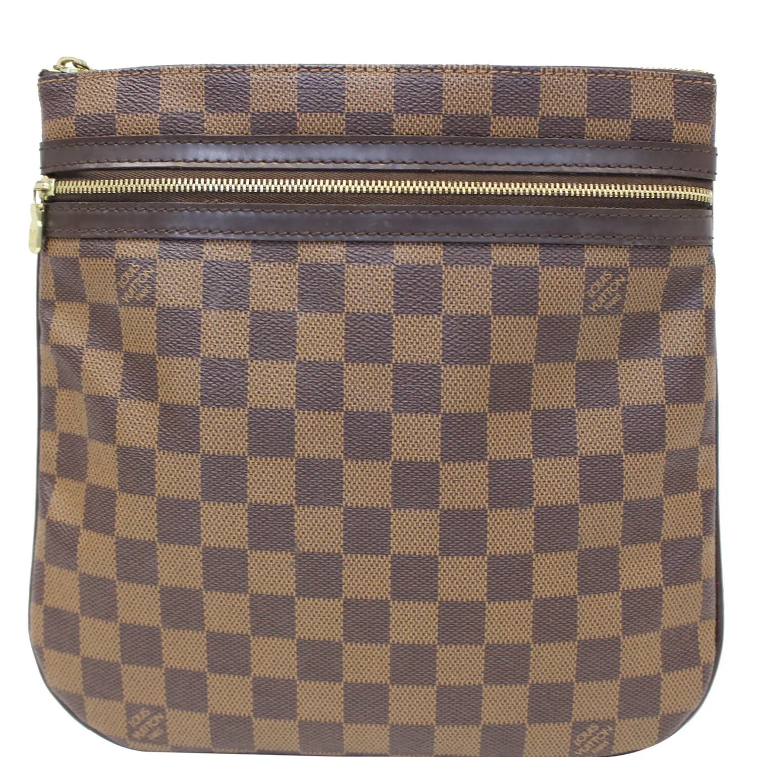 LOUIS VUITTON Pochette Bosphore Damier Ebene Crossbody Bag Brown