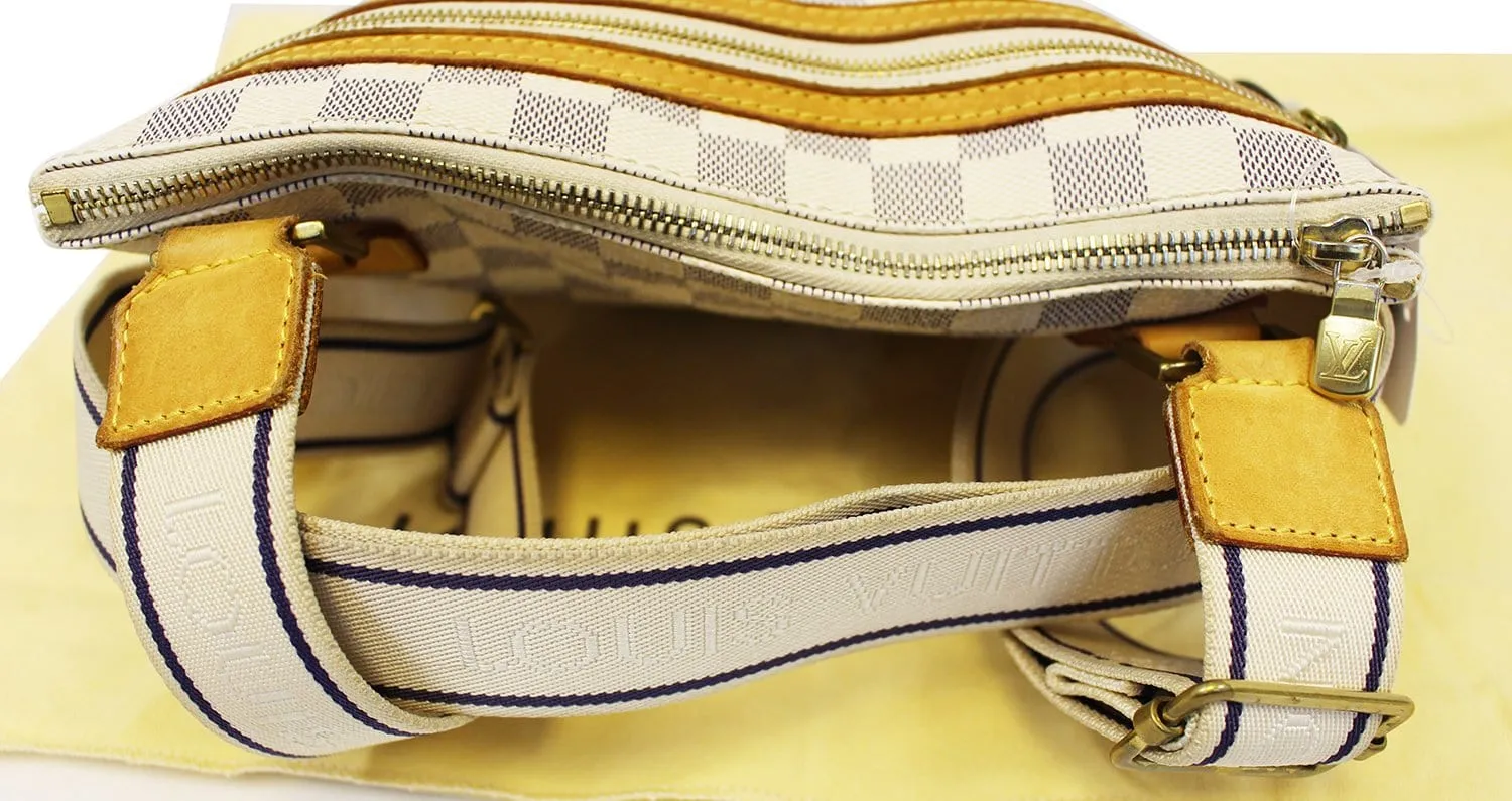LOUIS VUITTON Pre Owned Damier Azur Pochette Bosphore Crossbody Bag