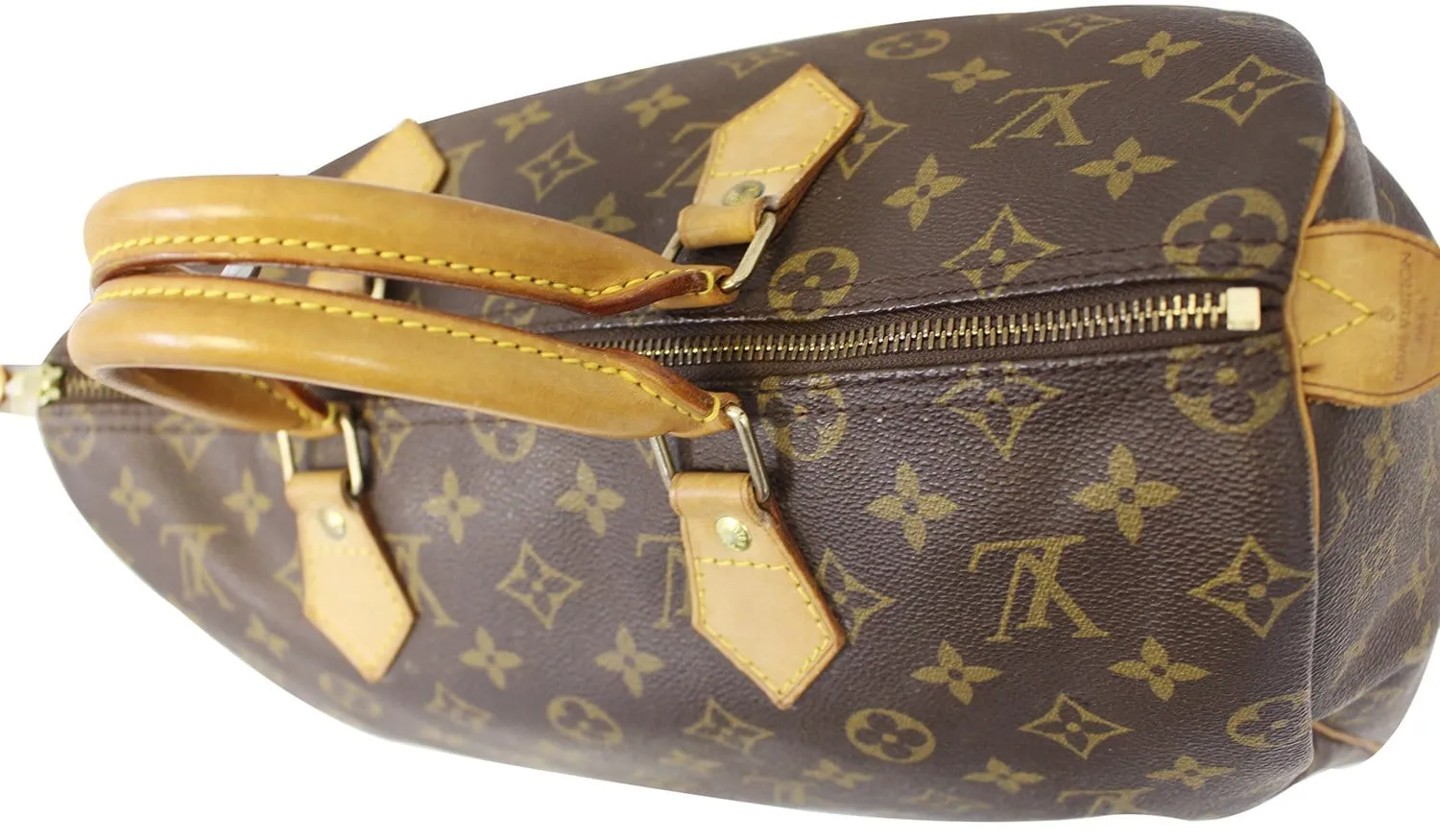 LOUIS VUITTON Pre Owned Satchel Bag Monogram Canvas Speedy 35 Brown