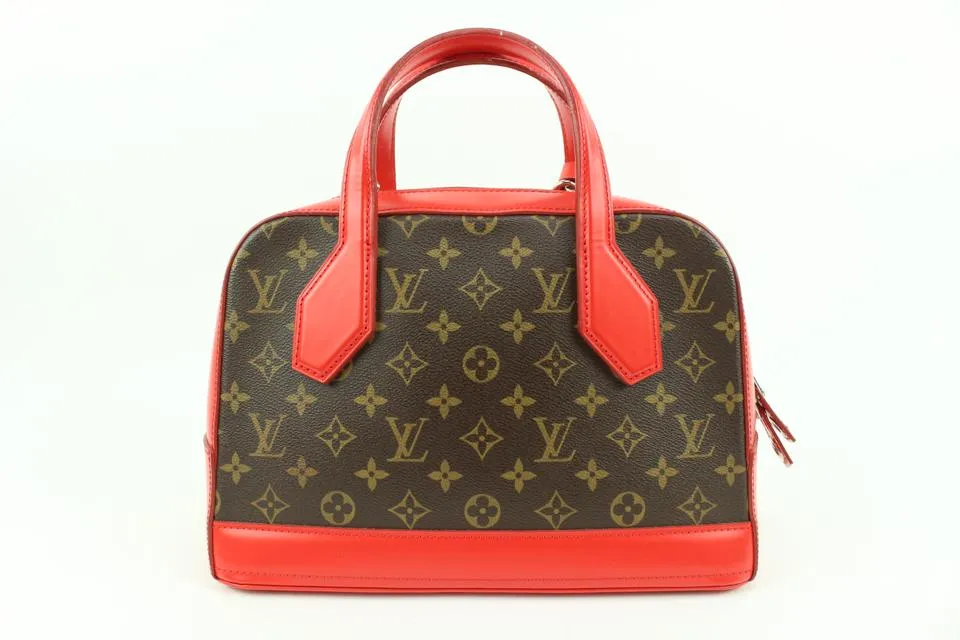 Louis Vuitton Red Monogram Dora PM Dome 2way Satchel Bag  10lk516s
