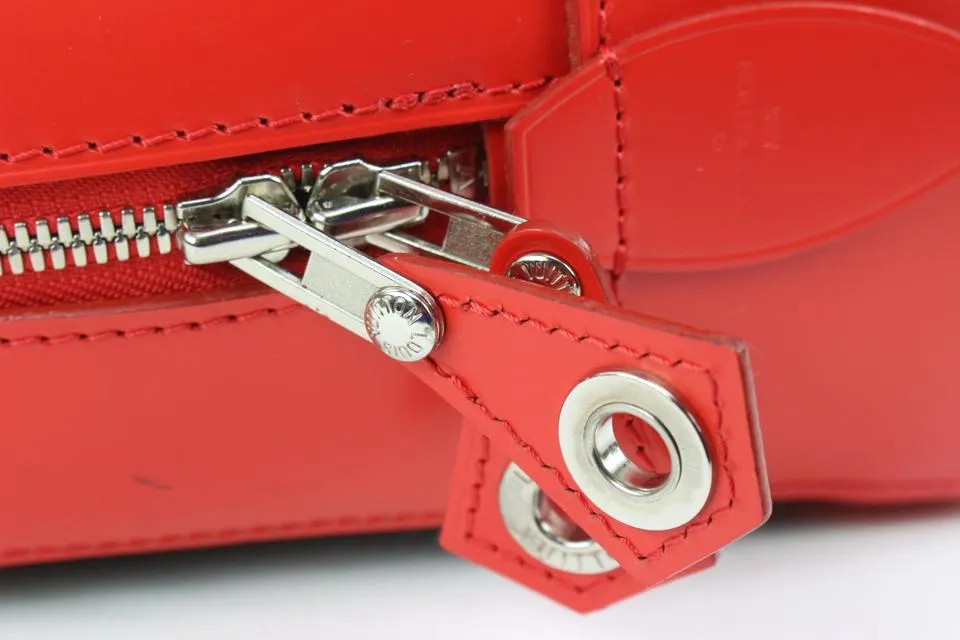 Louis Vuitton Red Monogram Dora PM Dome 2way Satchel Bag  10lk516s