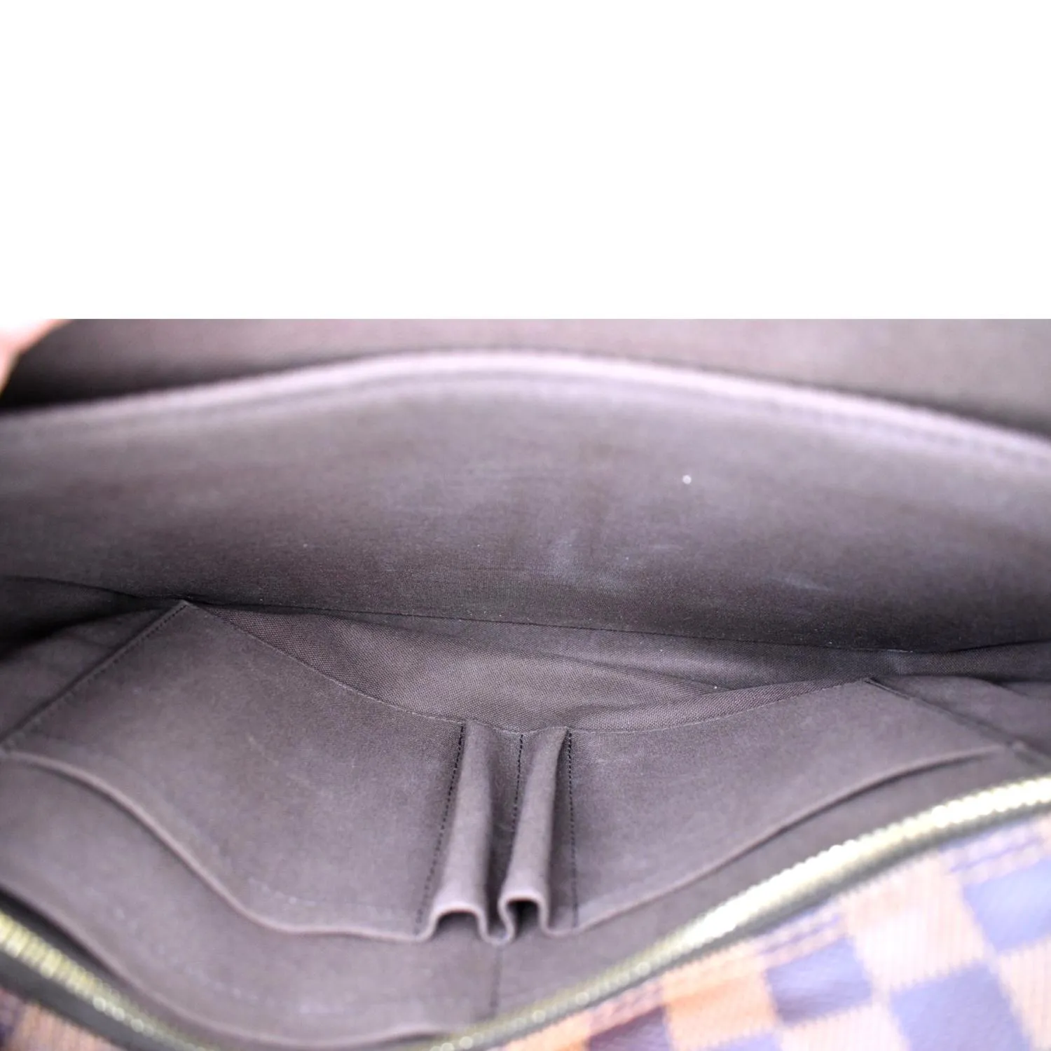 LOUIS VUITTON Shelton MM Damier Canvas Messenger Bag Brown