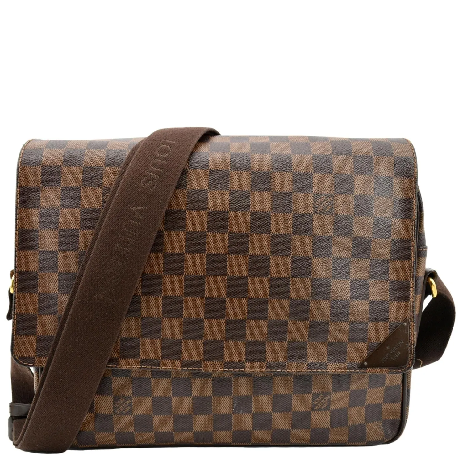 LOUIS VUITTON Shelton MM Damier Canvas Messenger Bag Brown