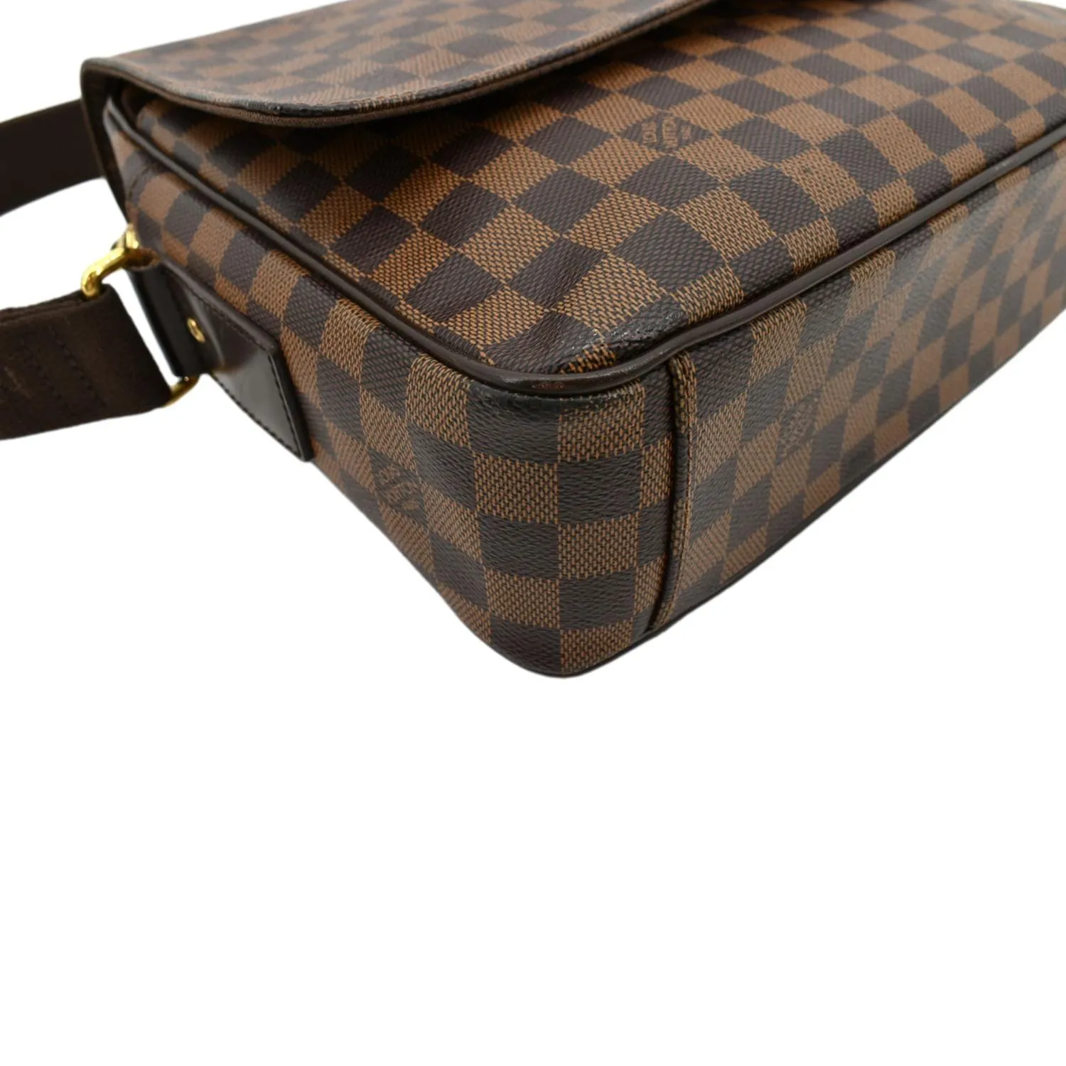 LOUIS VUITTON Shelton MM Damier Canvas Messenger Bag Brown