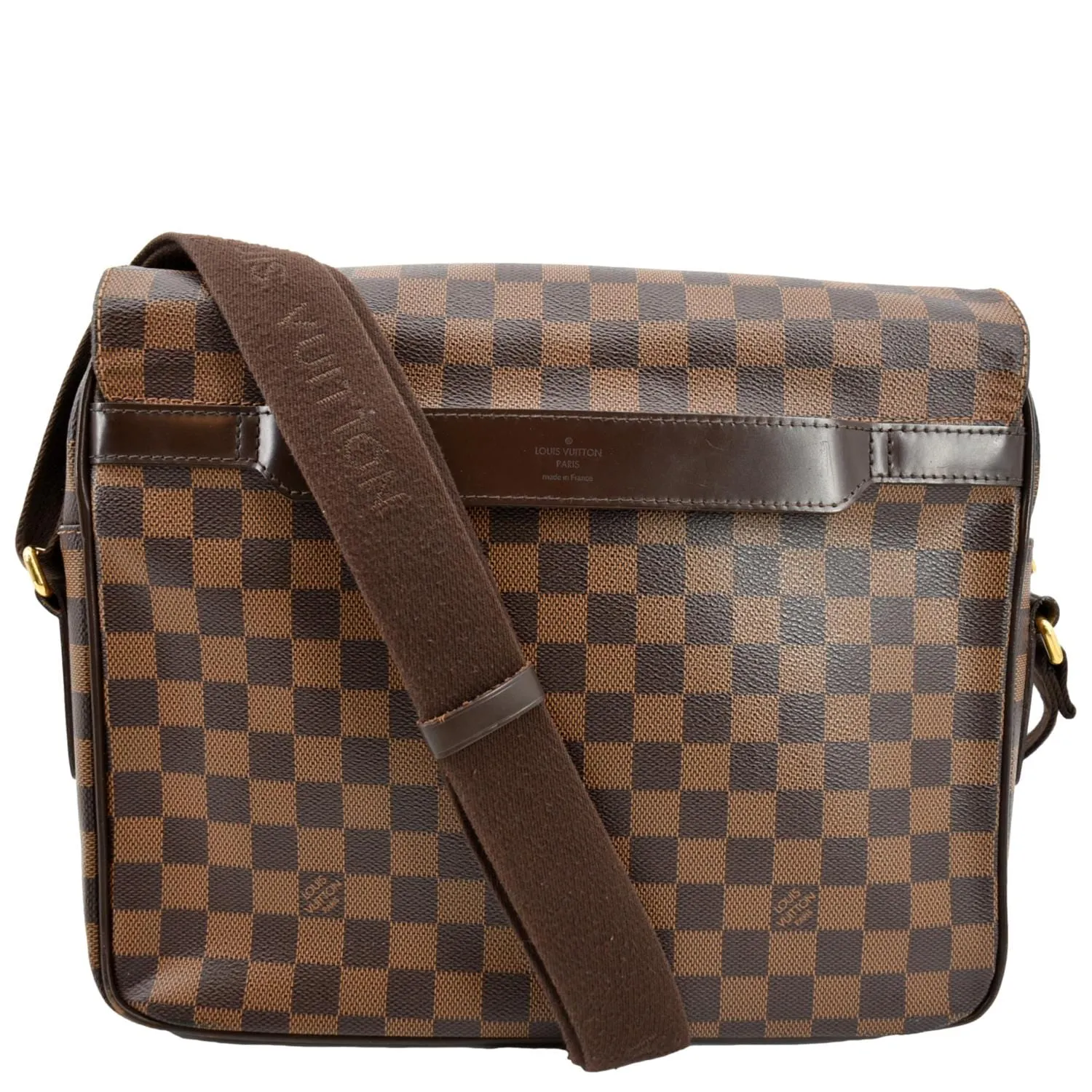 LOUIS VUITTON Shelton MM Damier Canvas Messenger Bag Brown