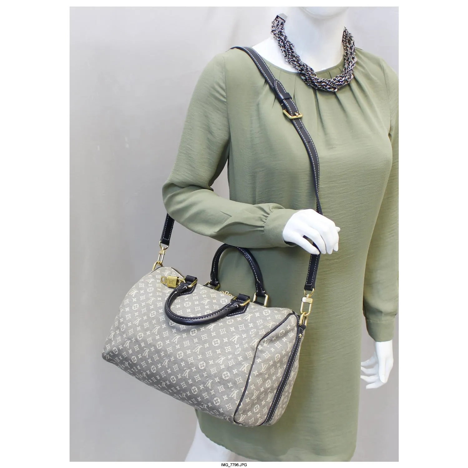 LOUIS VUITTON Speedy 30 Bandouliere Monogram Mini Lin Shoulder Bag