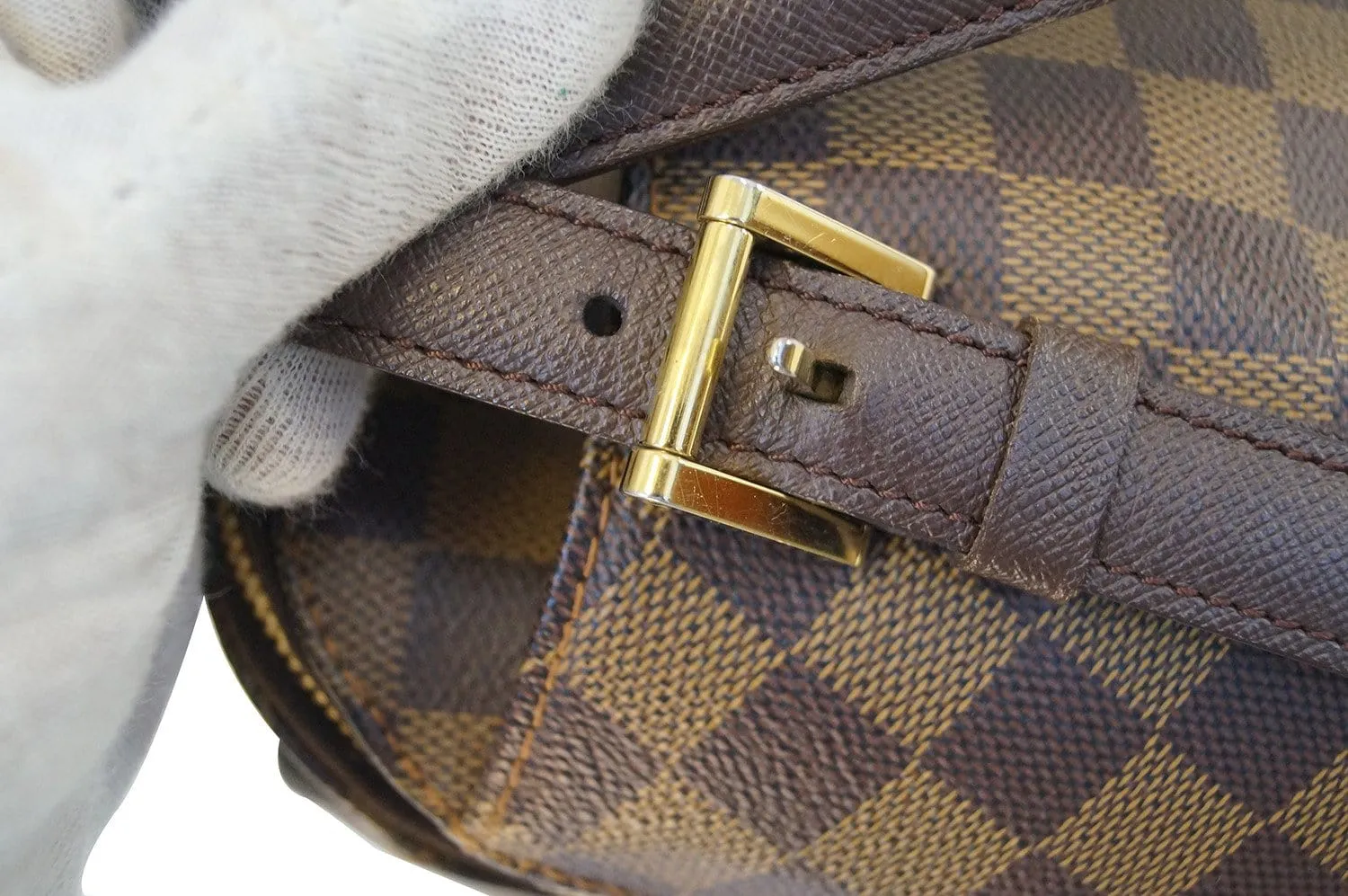 LOUIS VUITTON Toile Damier Ebene Belem MM Shoulder Handbag- Final Call