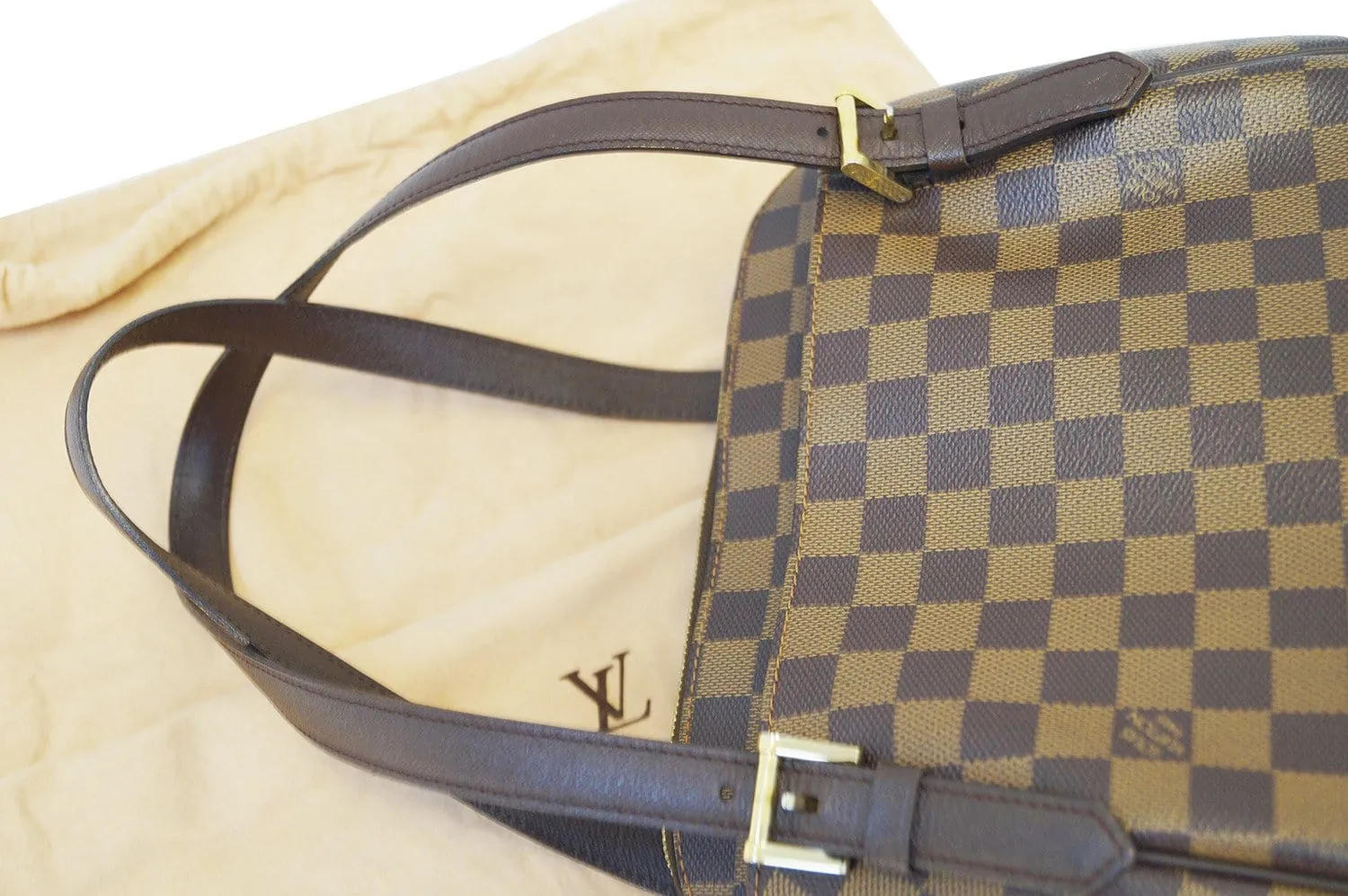 LOUIS VUITTON Toile Damier Ebene Belem MM Shoulder Handbag- Final Call
