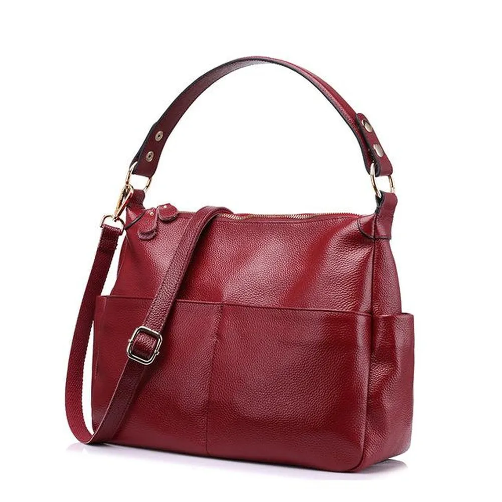 <bold>Tote / Crossbody Bag <br>Genuine-Leather