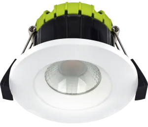 Luceco EFCB40W27 FType Compact Regressed 4W Dimmable Extra Warm White 2700K IP65 Fire Rated LED Downlight - White