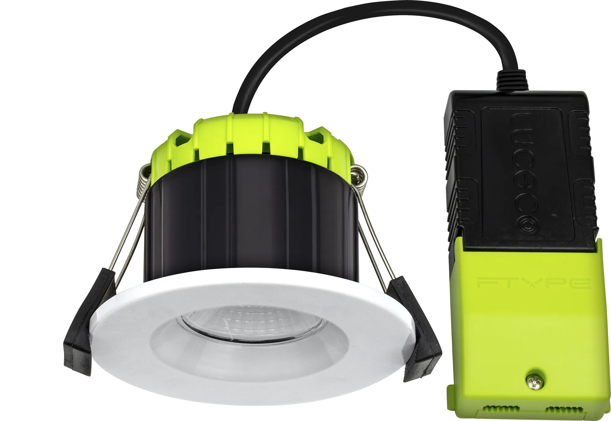Luceco EFCB40W27 FType Compact Regressed 4W Dimmable Extra Warm White 2700K IP65 Fire Rated LED Downlight - White