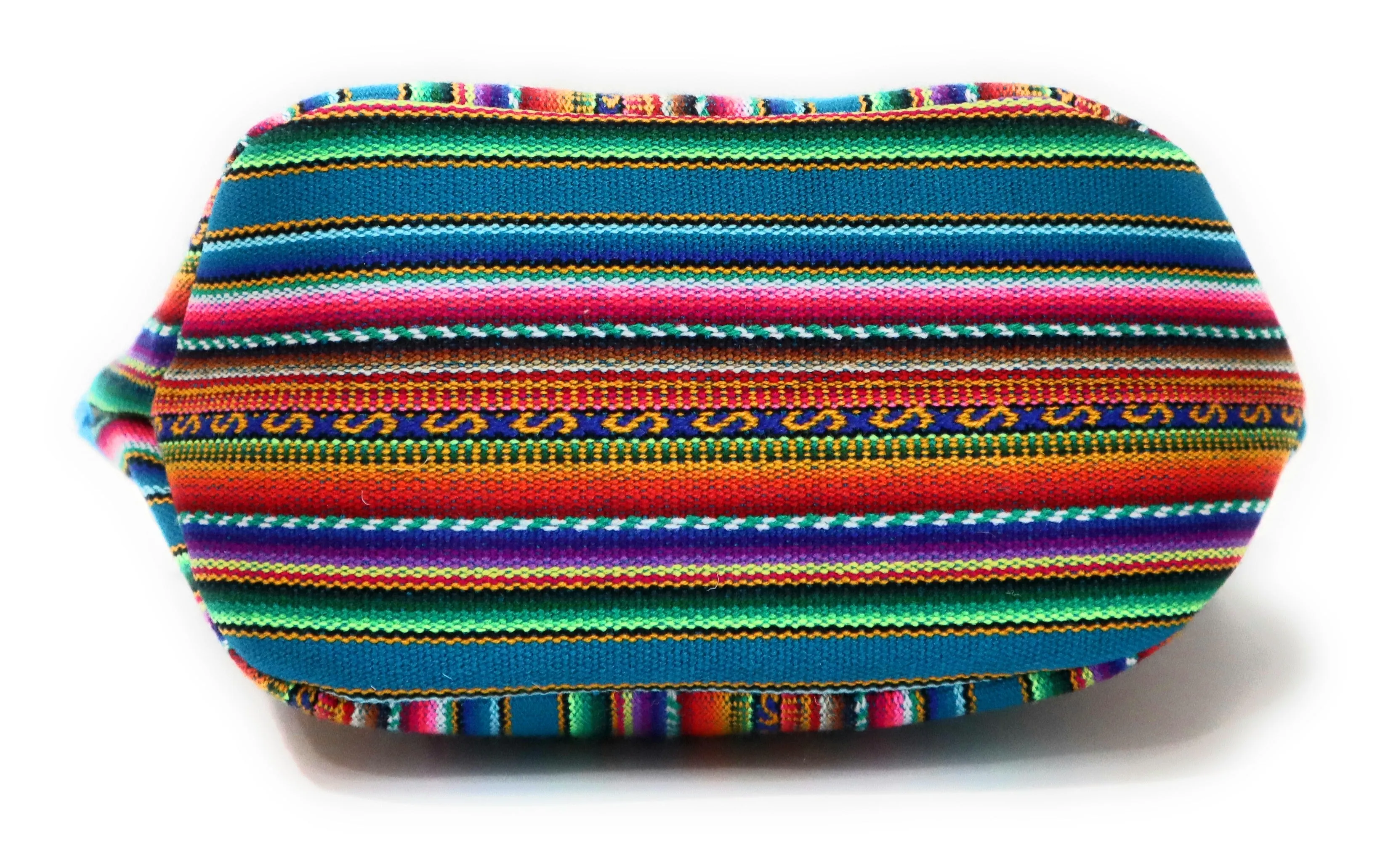 Lunch Box, Handbag, Multicolor, Zippered Peruvian Textile Design 11" Tall