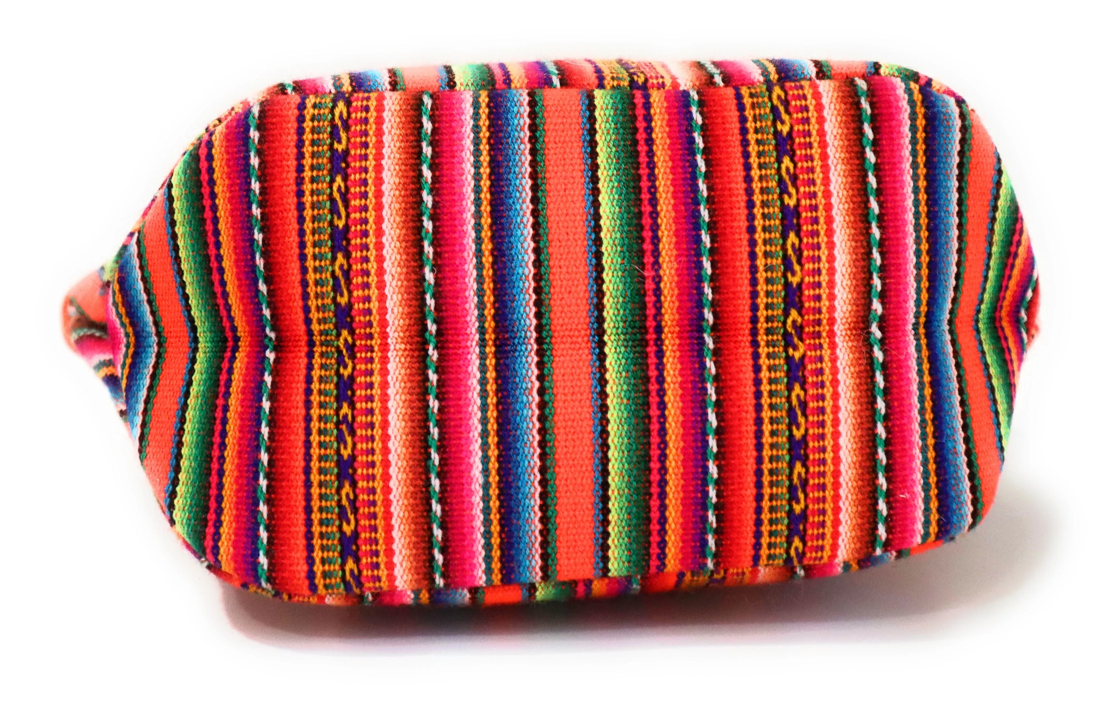 Lunch Box, Handbag, Multicolor, Zippered Peruvian Textile Design 11" Tall