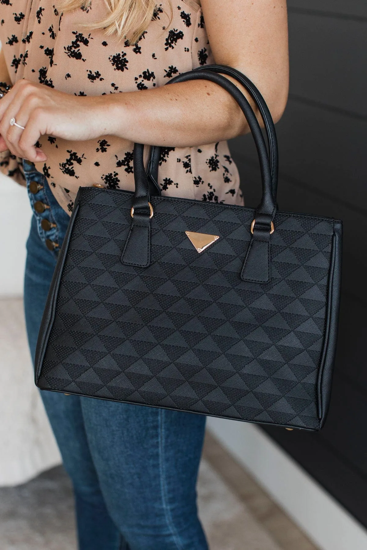 Luxurious Trends Satchel Bag Set- Black
