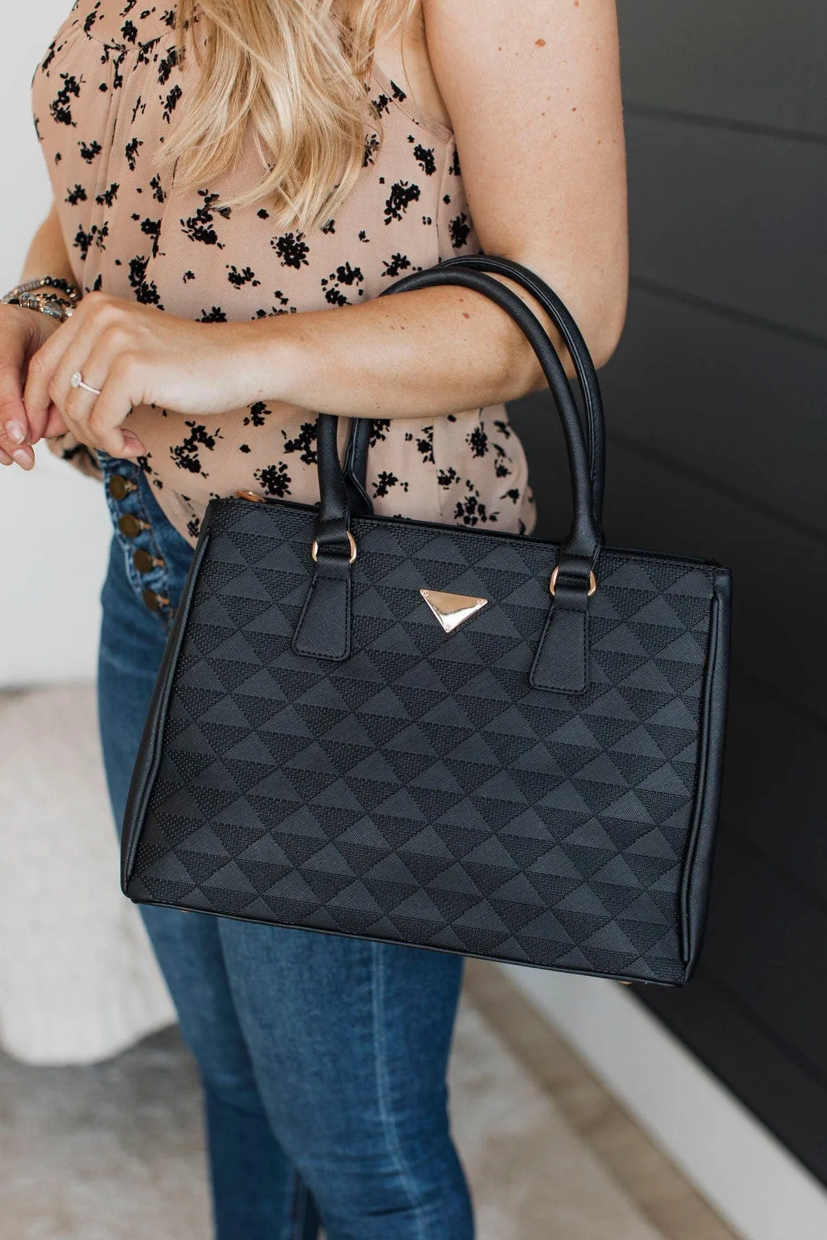 Luxurious Trends Satchel Bag Set- Black