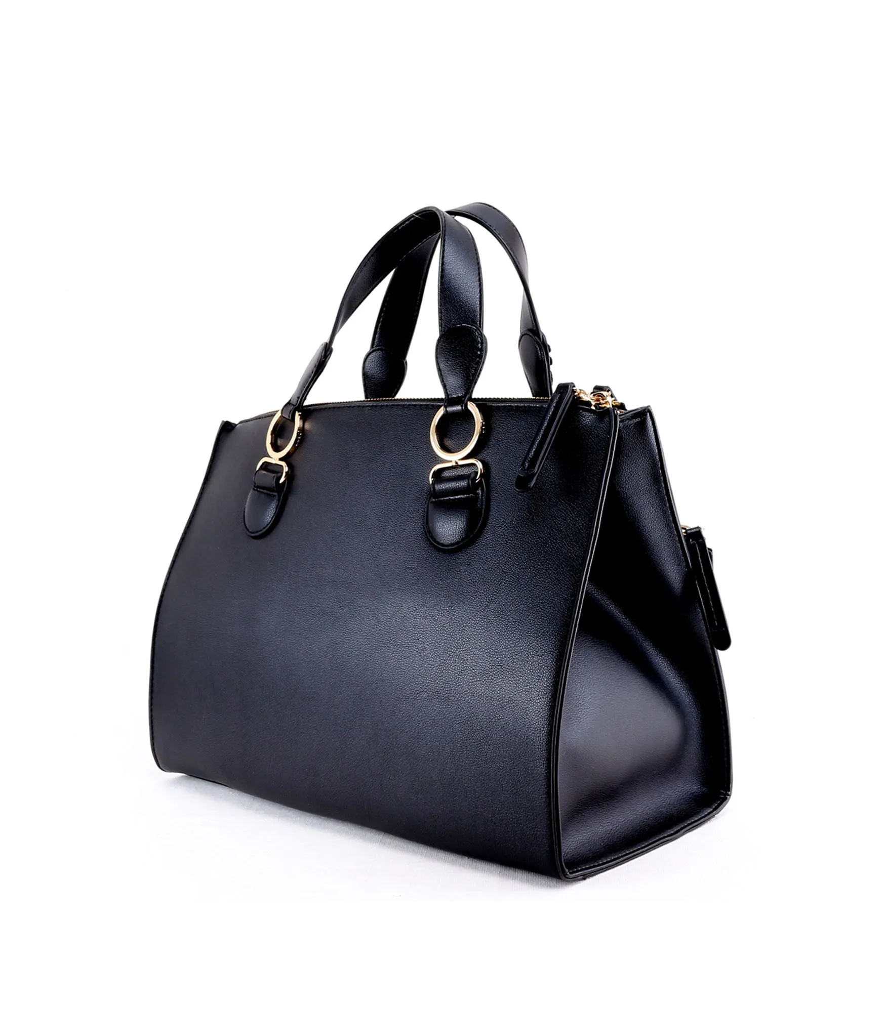 M Double Zip Satchel - Nero