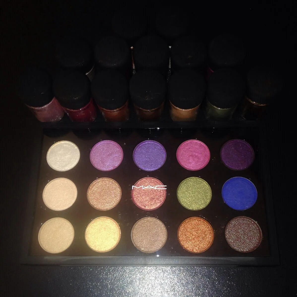 MAC 15 Pigment Pressed Pan Eyeshadow Palette Naked/Vanilla/Melon/Rose CUSTOMIZE