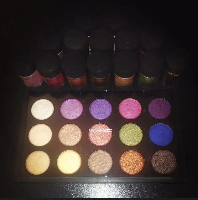 MAC 15 Pigment Pressed Pan Eyeshadow Palette Naked/Vanilla/Melon/Rose CUSTOMIZE