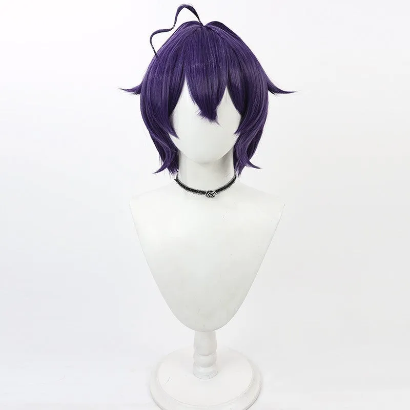 Mahou Shoujo ni Akogarete Hiiragi Utena Anime Character  Cosplay Purple Wig Heat Resistant Synthetic Hair Accessories Props