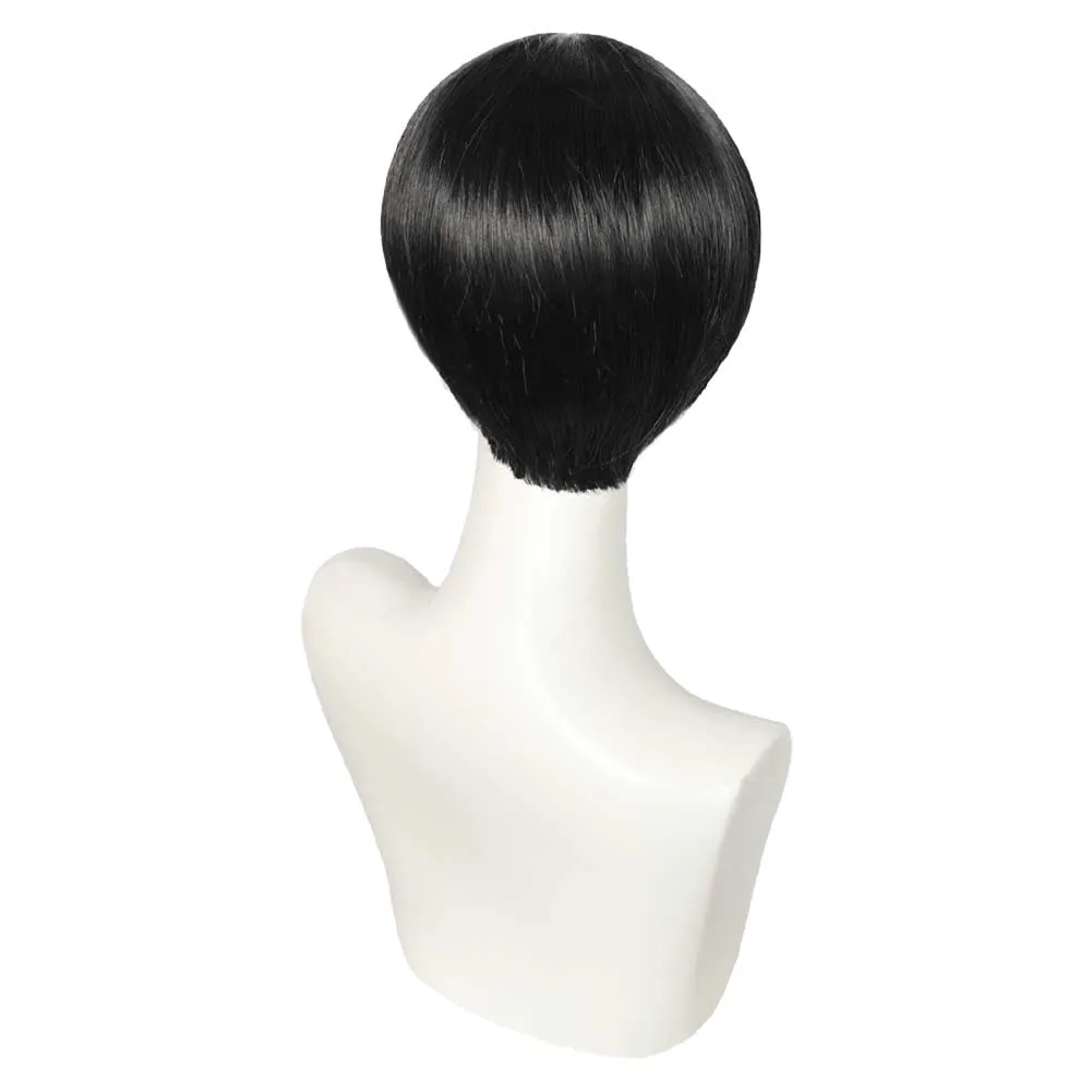 Mashle Burnedead Mash Anime Character Cosplay Black Wig Heat Resistant Synthetic Hair Carnival Halloween Party Props