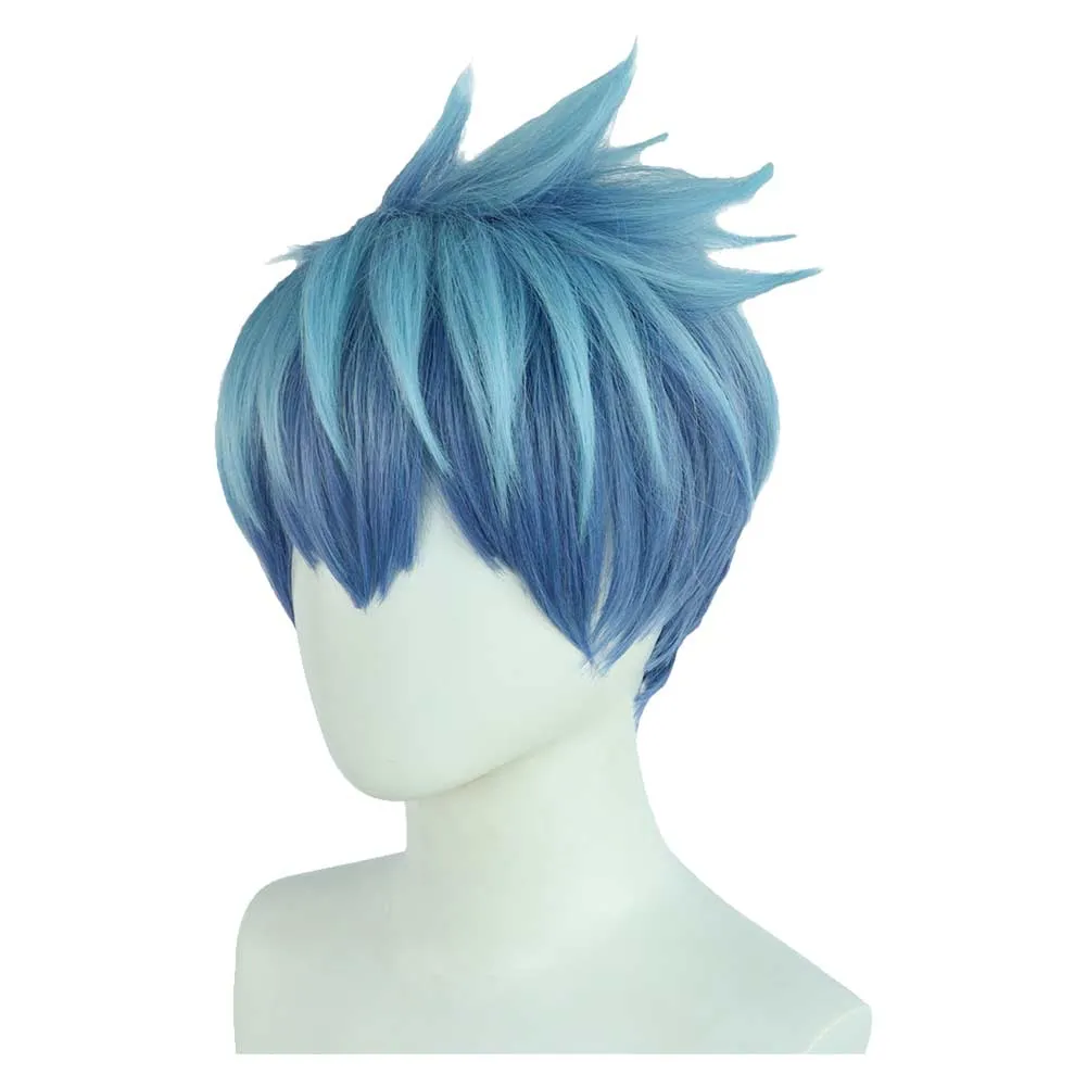 Mashle Crown Lance Anime Character Cosplay Blue Wig Heat Resistant Synthetic Hair Carnival Halloween Party Props