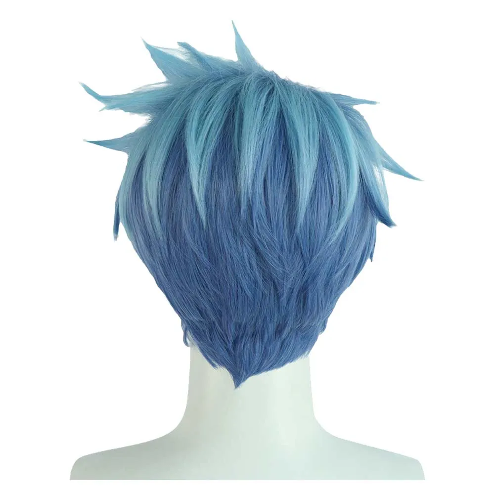 Mashle Crown Lance Anime Character Cosplay Blue Wig Heat Resistant Synthetic Hair Carnival Halloween Party Props