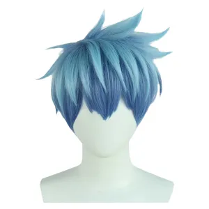 Mashle Crown Lance Anime Character Cosplay Blue Wig Heat Resistant Synthetic Hair Carnival Halloween Party Props