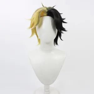 Mashle: Magic and Muscles Ames Rayne Cosplay Black Yellow Wig Heat Resistant Synthetic Hair