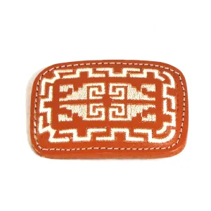 MEB-WT  Embroidered Western Leather Buckle - Design