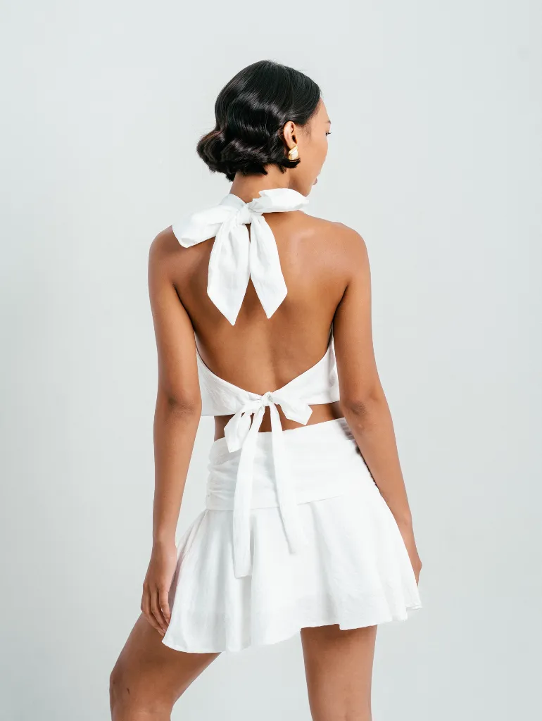 Melrose Mini Skirt in White