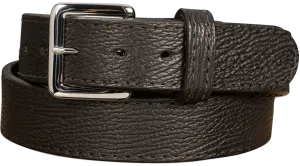 Men's Black Shark Leather Belt