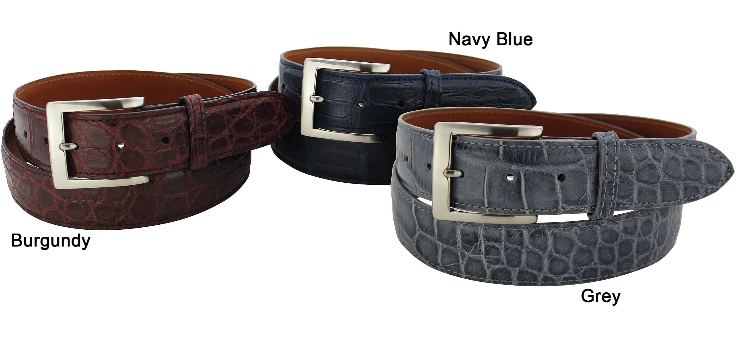 Men's Burgundy American Alligator Designer Full Grain Leather Belt **Made To Order Allow 5 To 6 Weeks To Ship