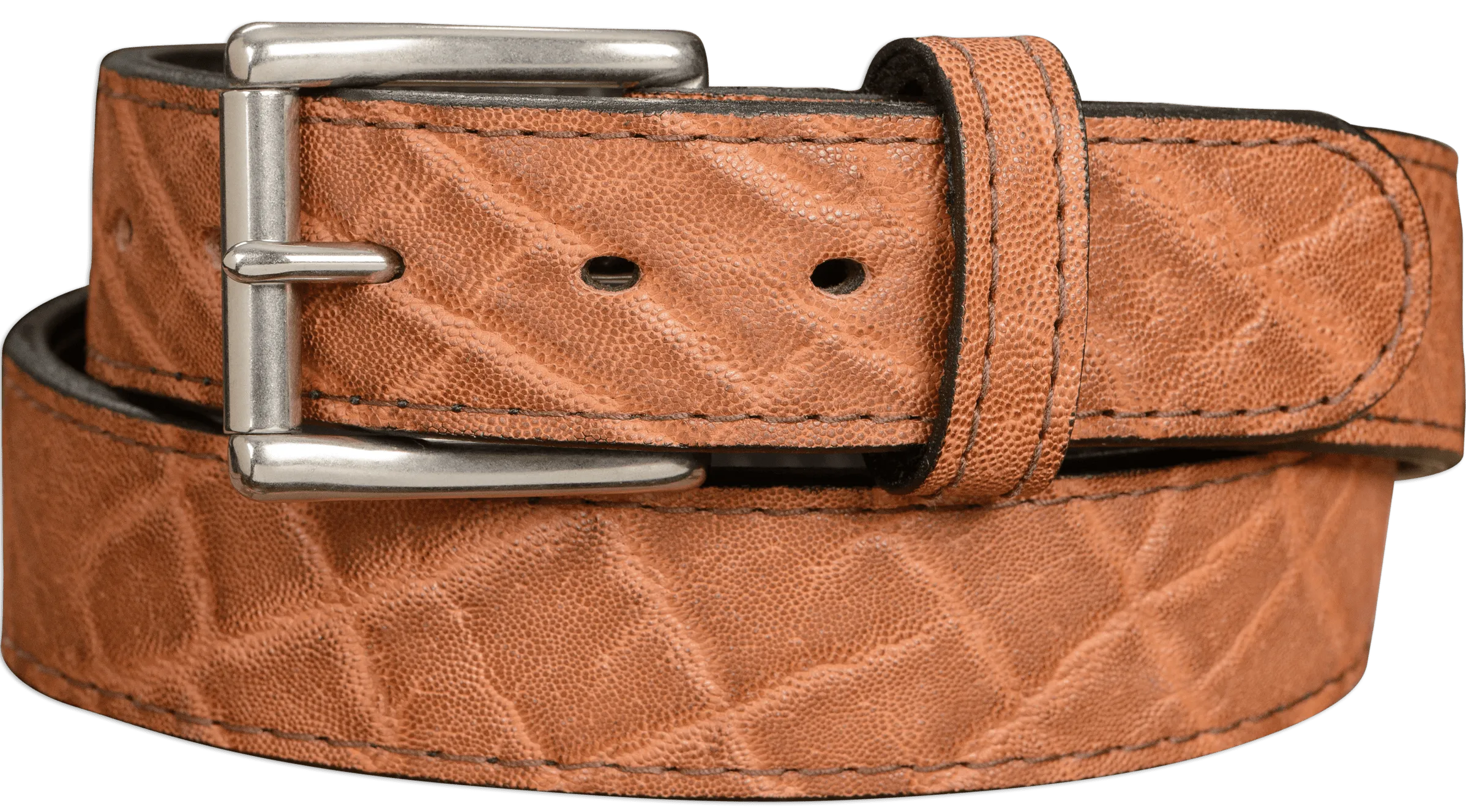 Men's Caramel Brown Elephant Max Thickness Gun Belt