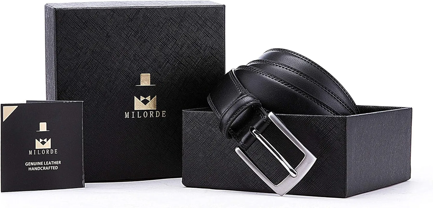 Men's Genuine Leather Dress Belt For Work Business and Casual