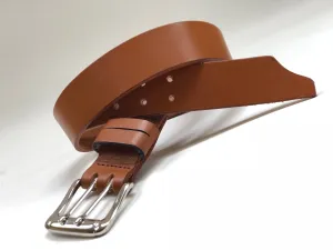 Men's Light Tan Leather Belt Smooth 40C1