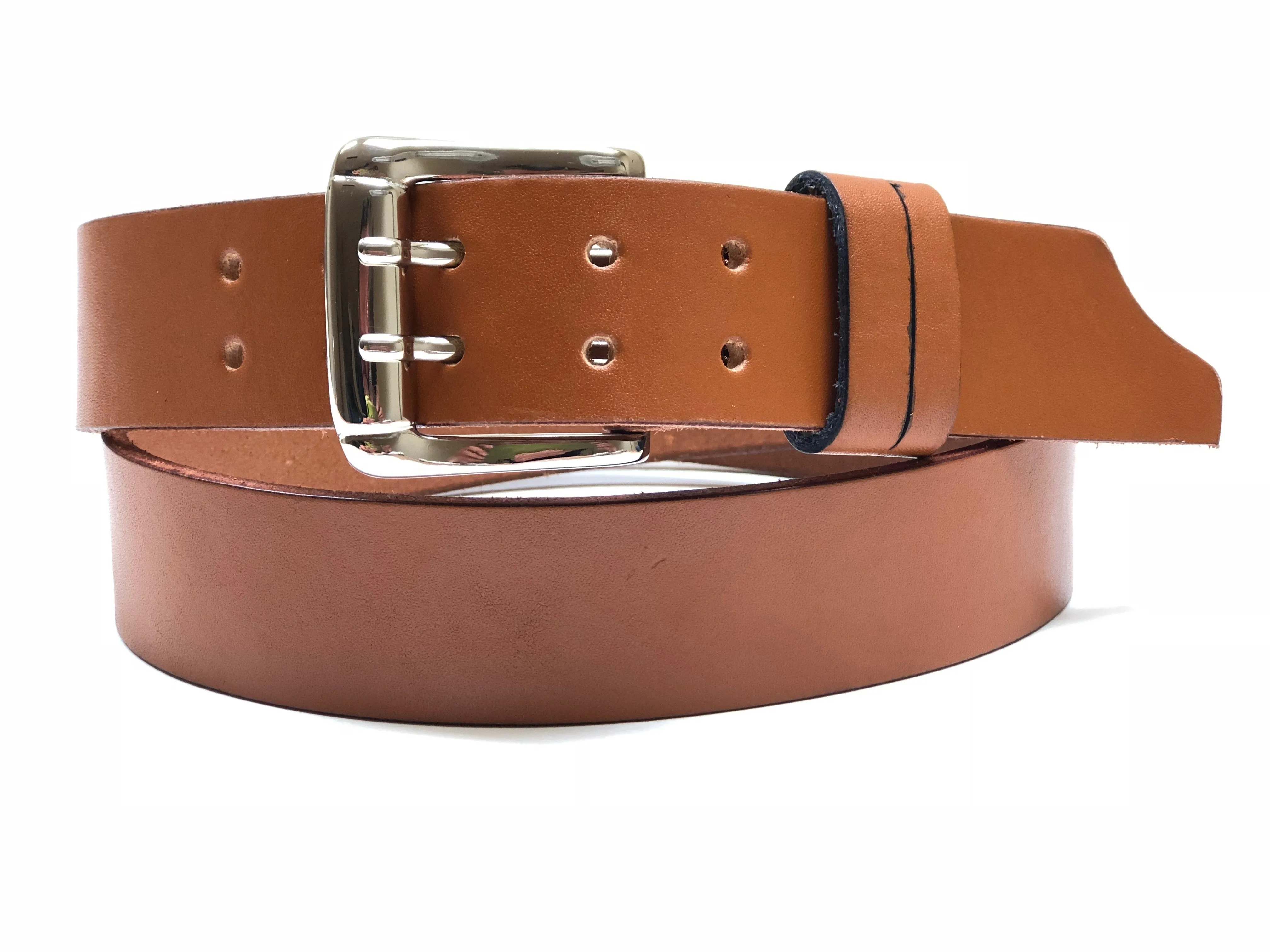 Men's Light Tan Leather Belt Smooth 40C1
