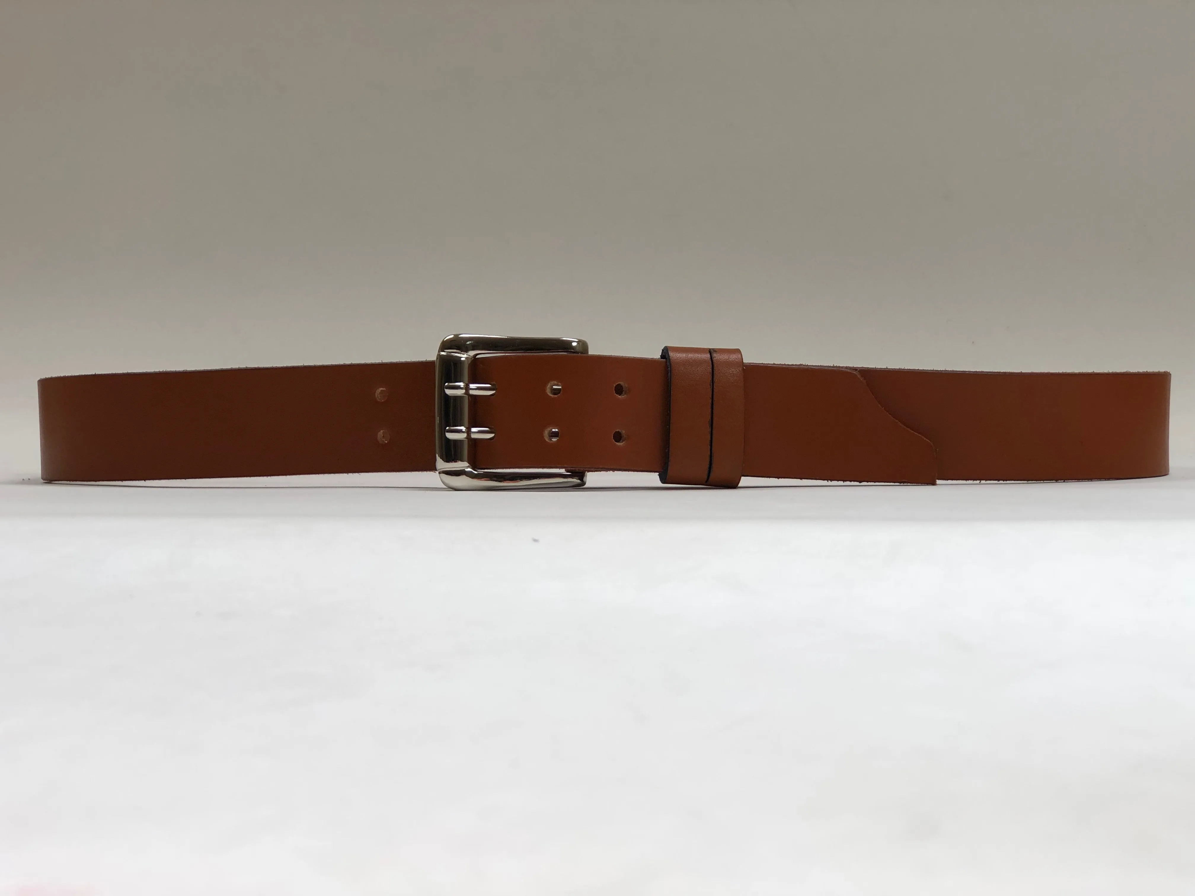 Men's Light Tan Leather Belt Smooth 40C1