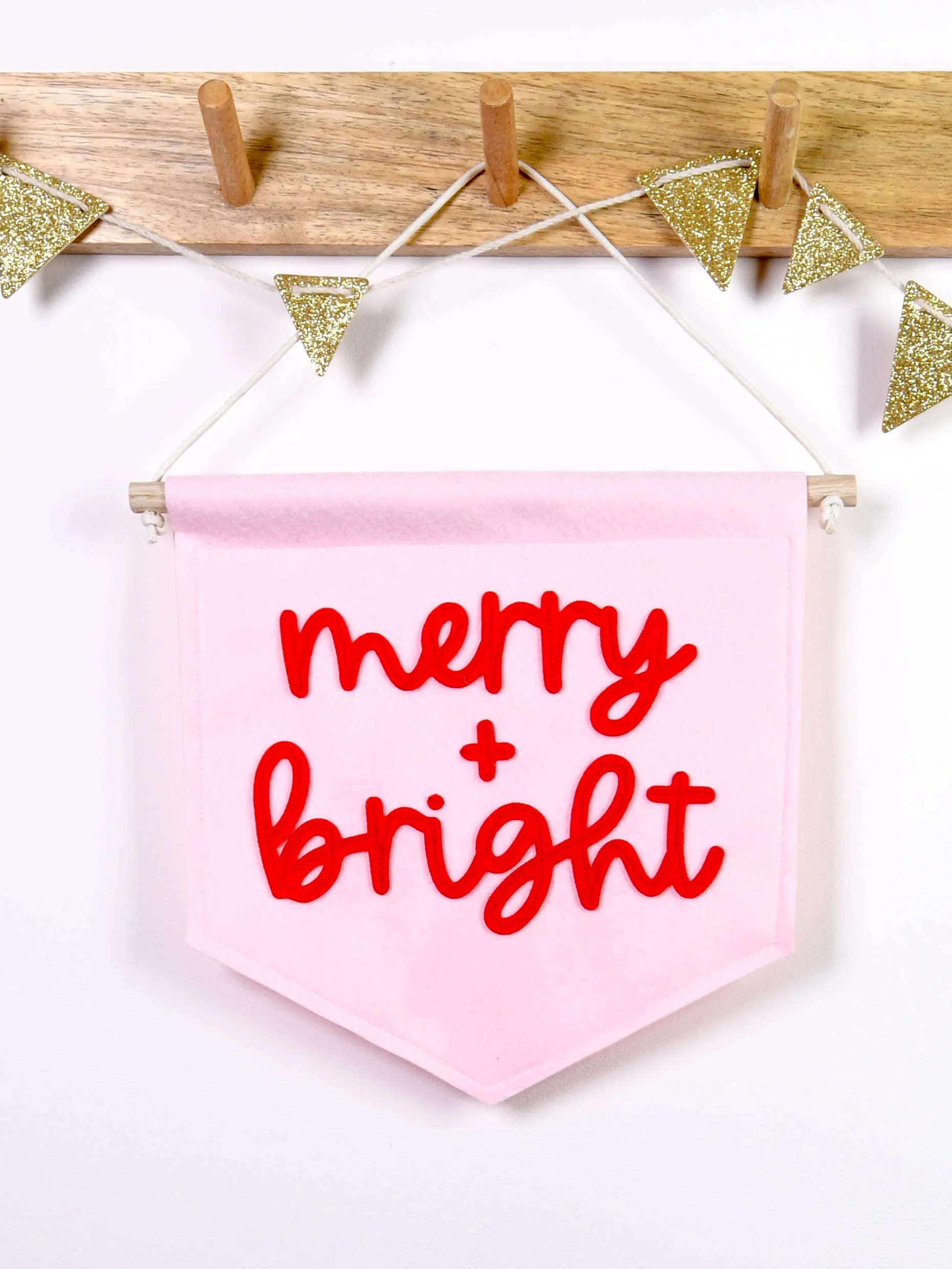 Merry   Bright Mini Felt Banner