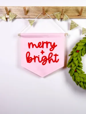 Merry   Bright Mini Felt Banner